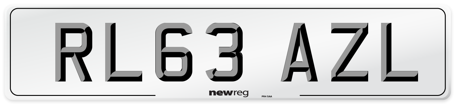 RL63 AZL Number Plate from New Reg